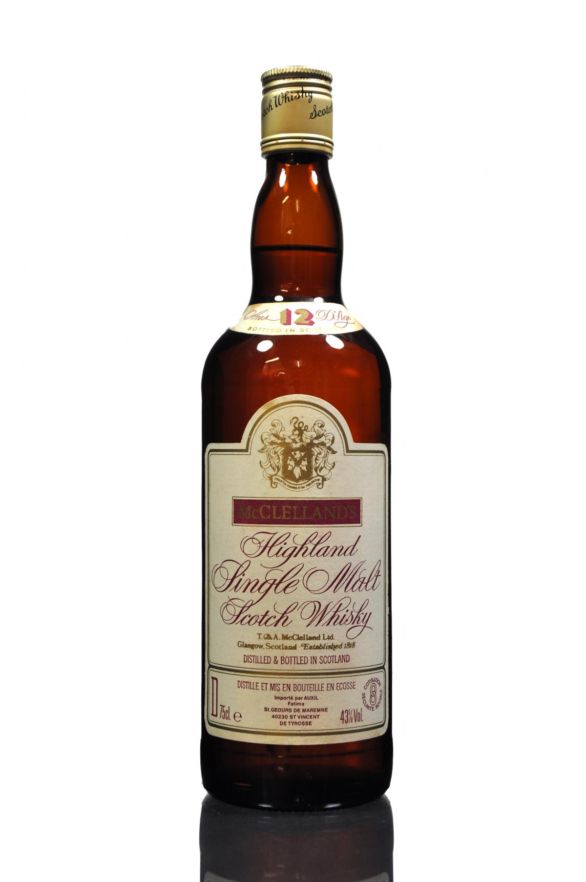McClellands Highland Single Malt - 12 Year Old - 1980s