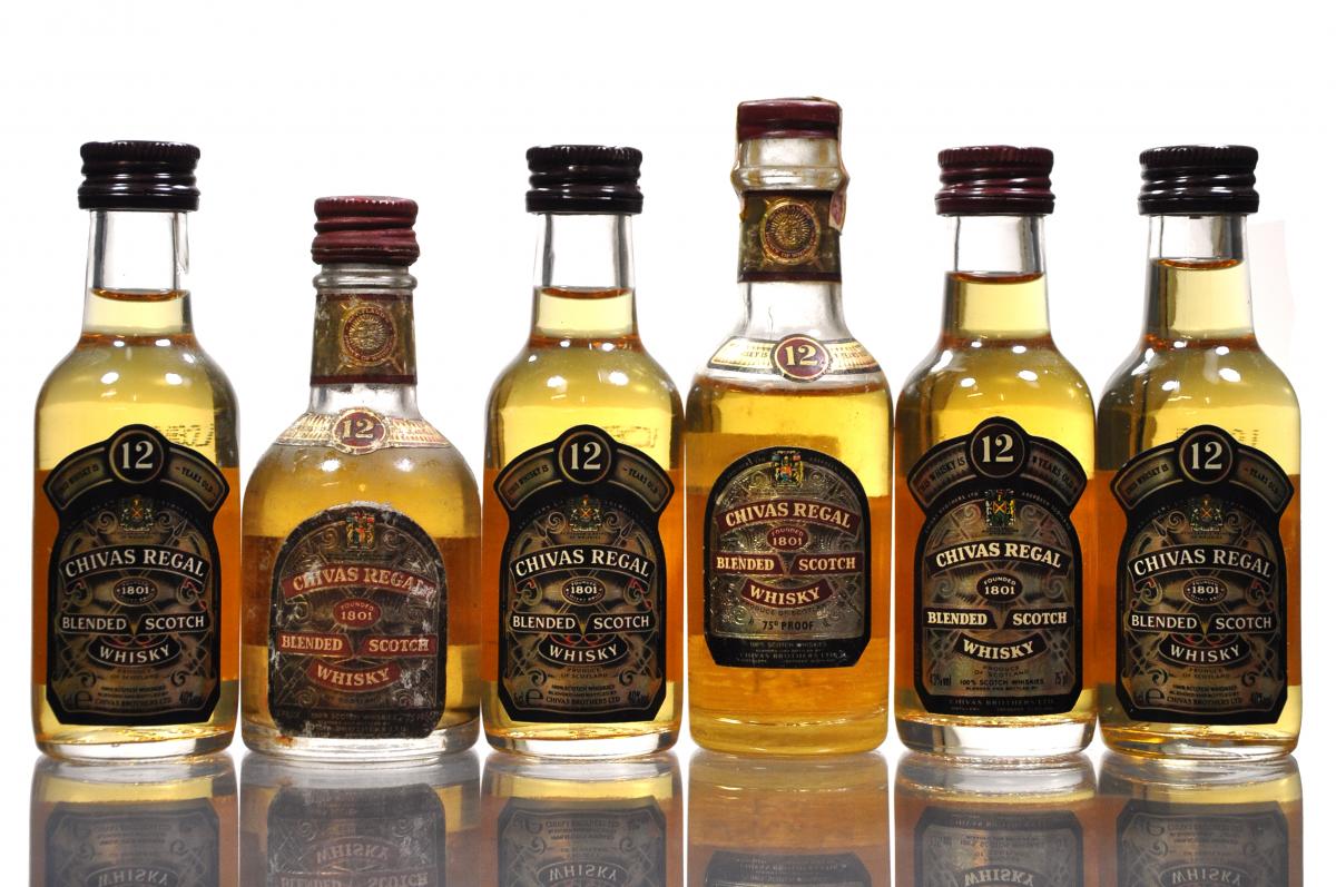 6 x Chivas Regal 12 Year Old Miniatures