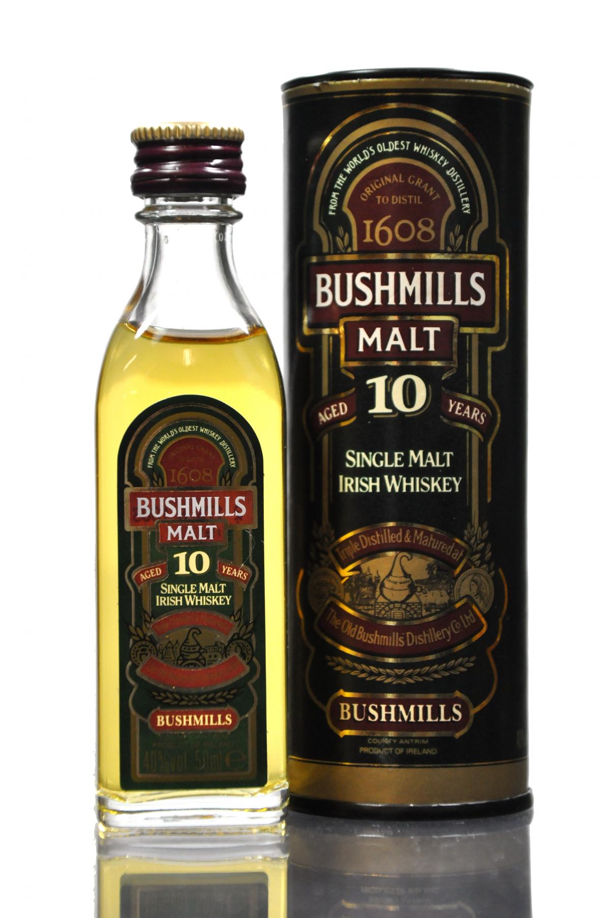 Bushmills 10 Year Old Miniature