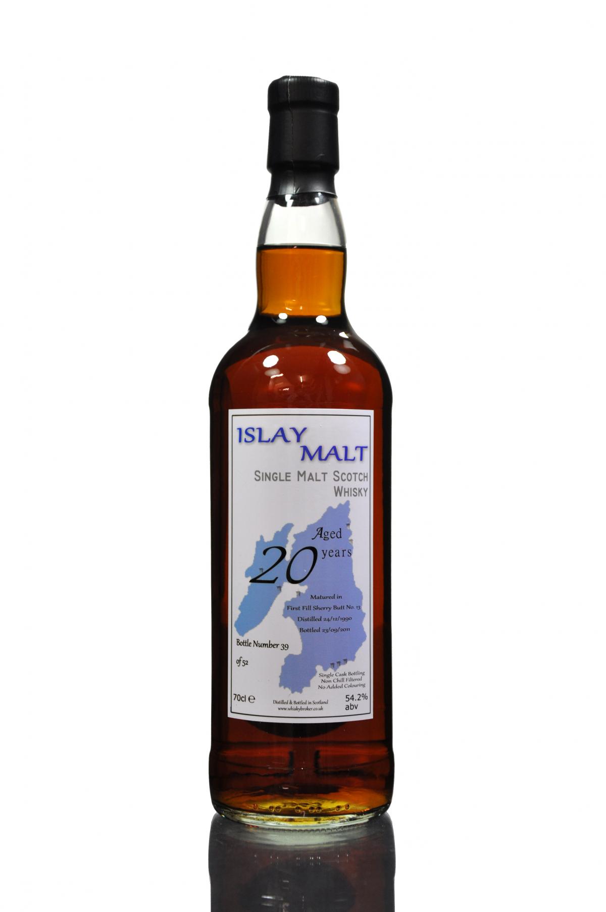 Islay Malt 1990 - 20 Year Old - Cask 13 - 52 Bottles Only