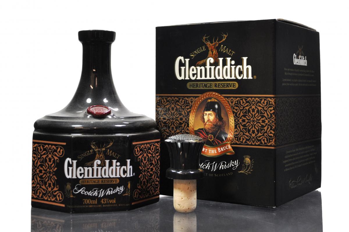 Glenfiddich Heritage Reserve - Robert The Bruce Ceramic - 1990s 