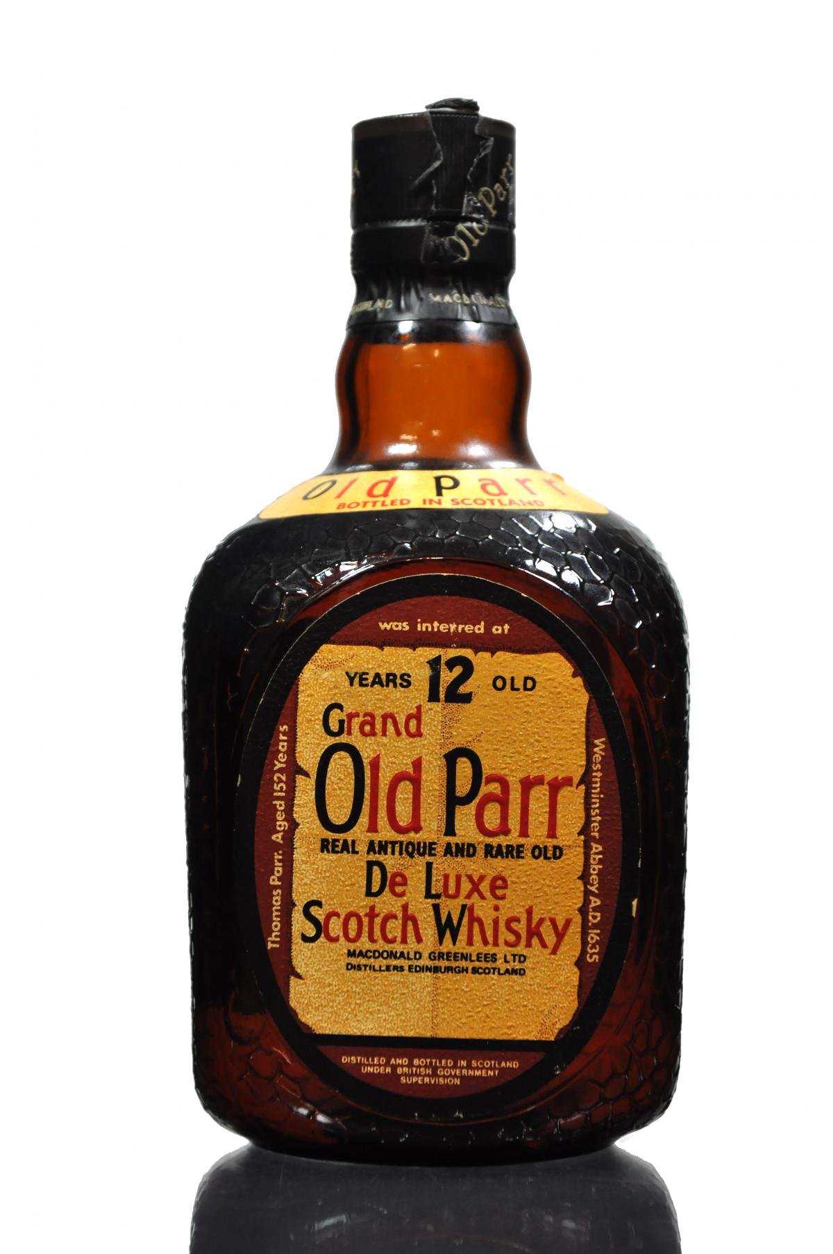 Grand Old Parr 12 Year Old - De Luxe - 1980s
