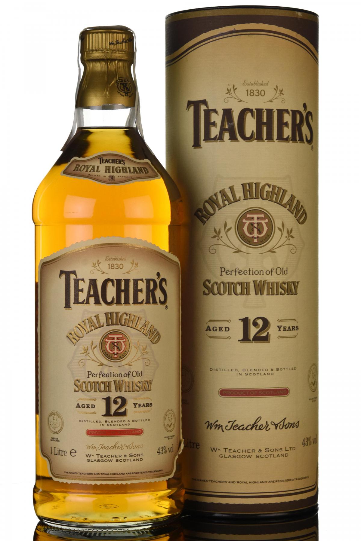 Teachers 12 Year Old - 1 Litre