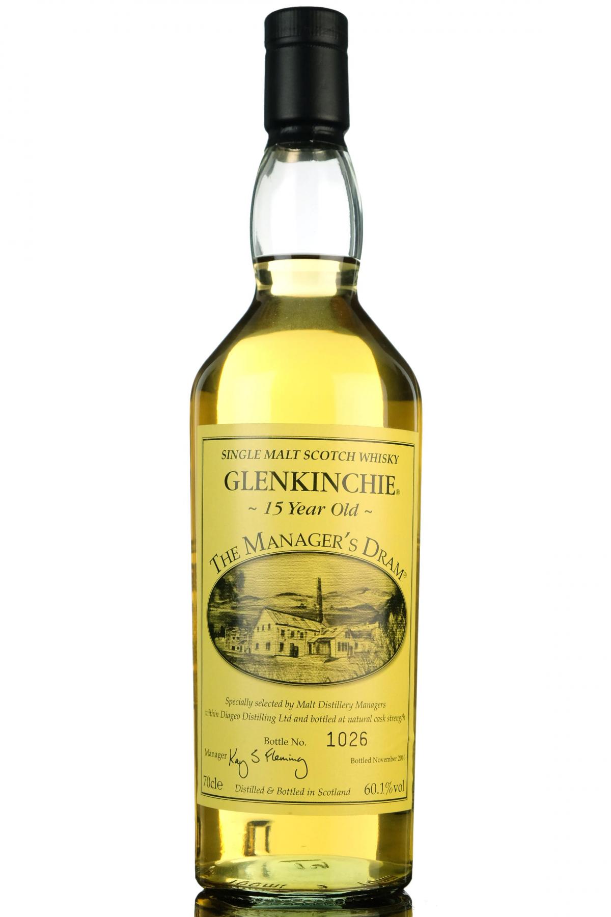 Glenkinchie 15 Year Old - Managers Dram 2010