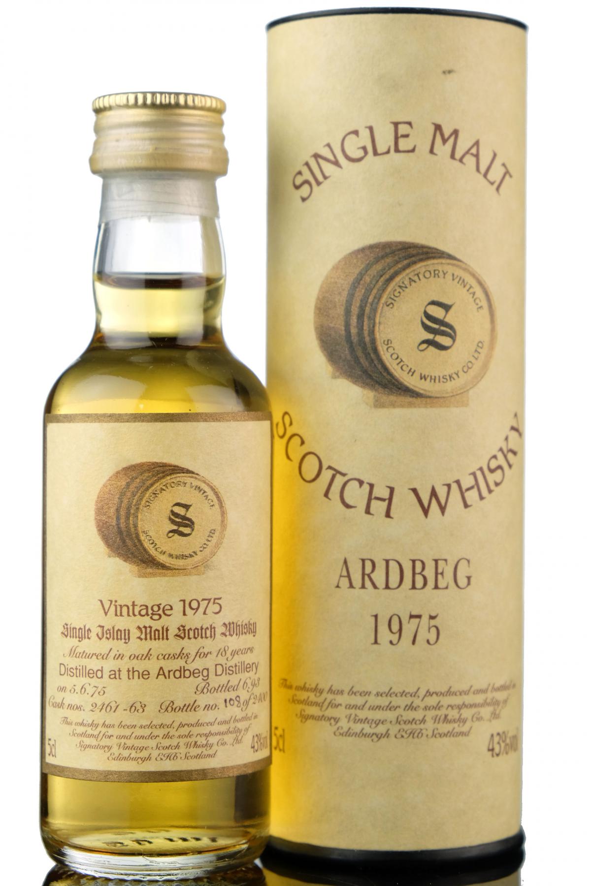 Ardbeg 1975-1993 - 18 Year Old - Signatory Vintage Miniature