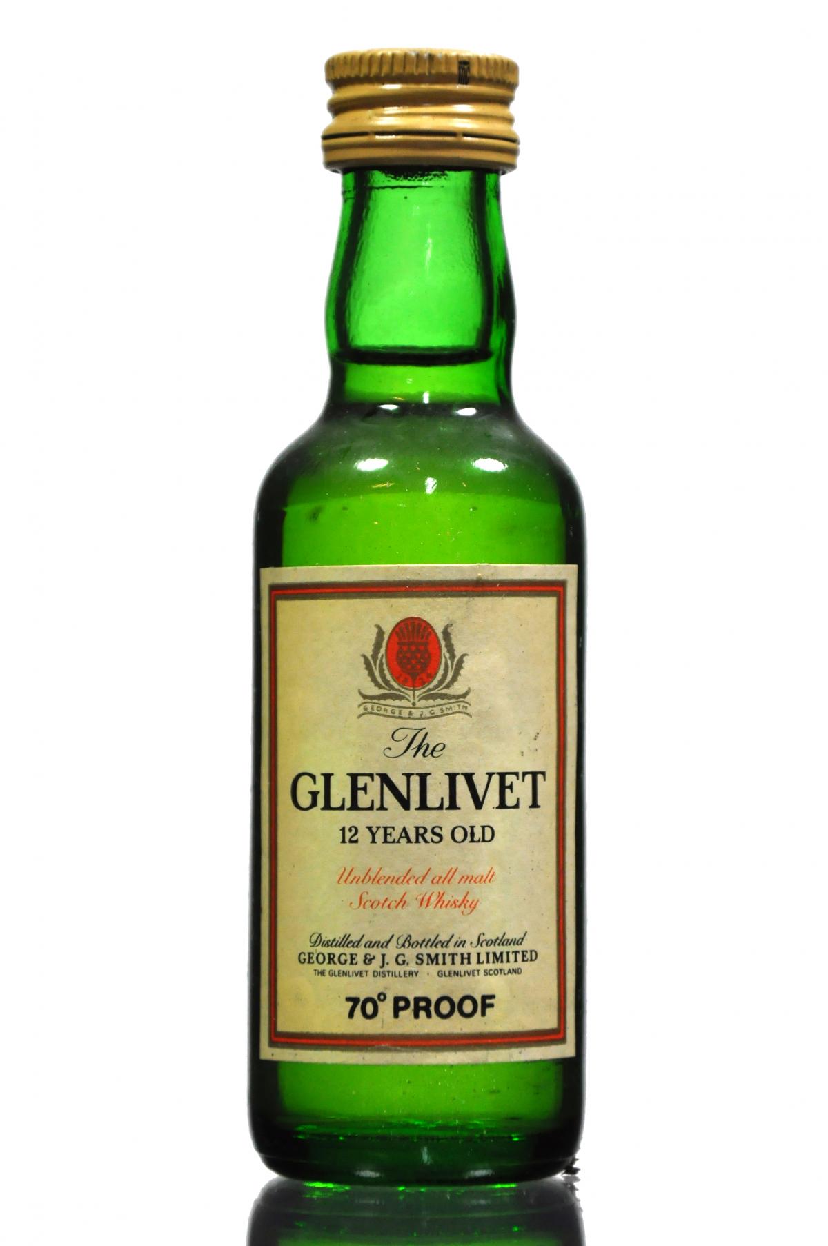Glenlivet 12 Year Old - Unblended Miniature