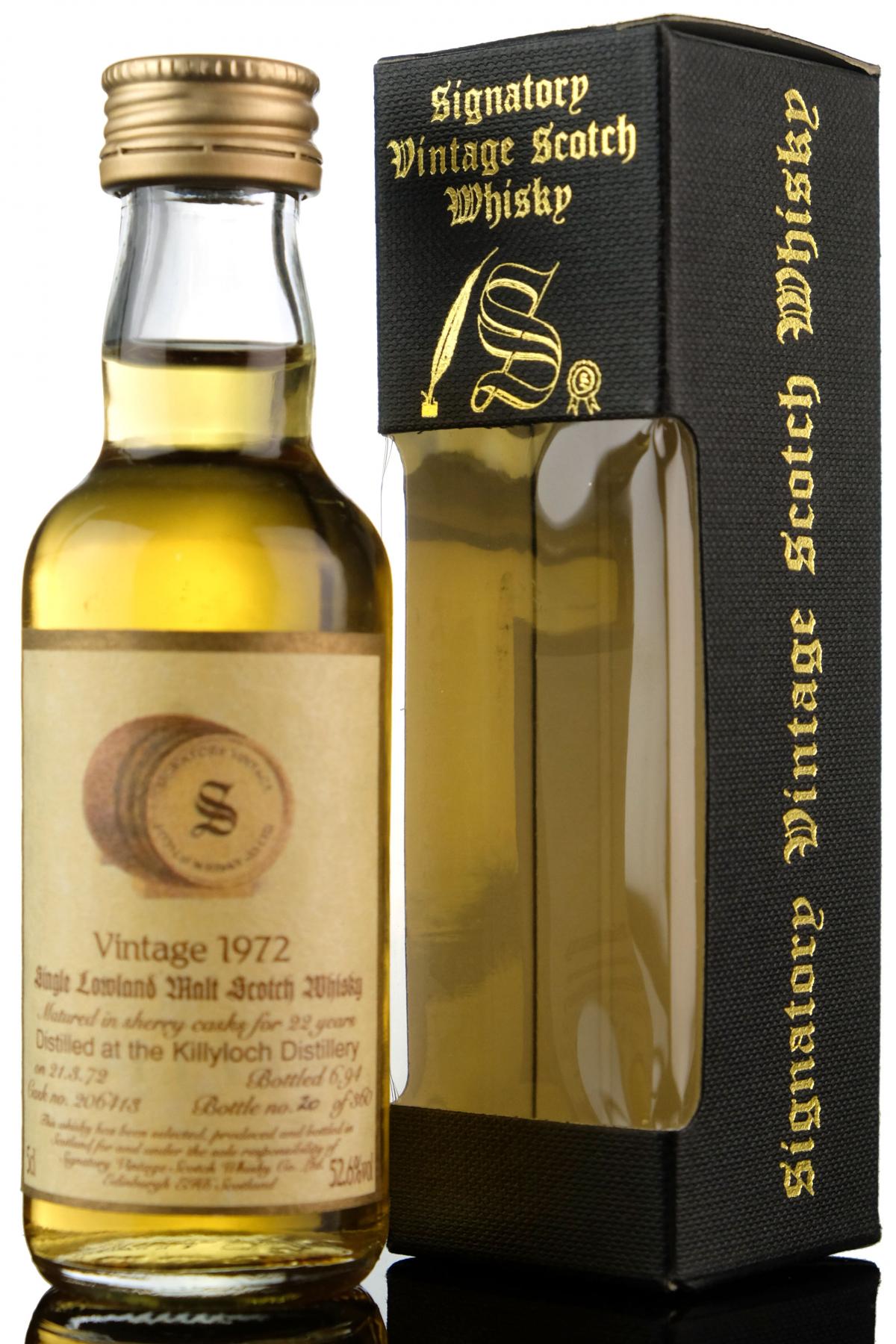 Killyloch 1972-1994 - 22 Year Old - Signatory Vintage Miniature