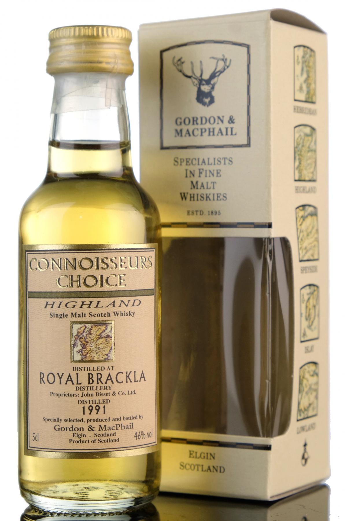 Royal Brackla 1991 - Connoisseurs Choice Miniature