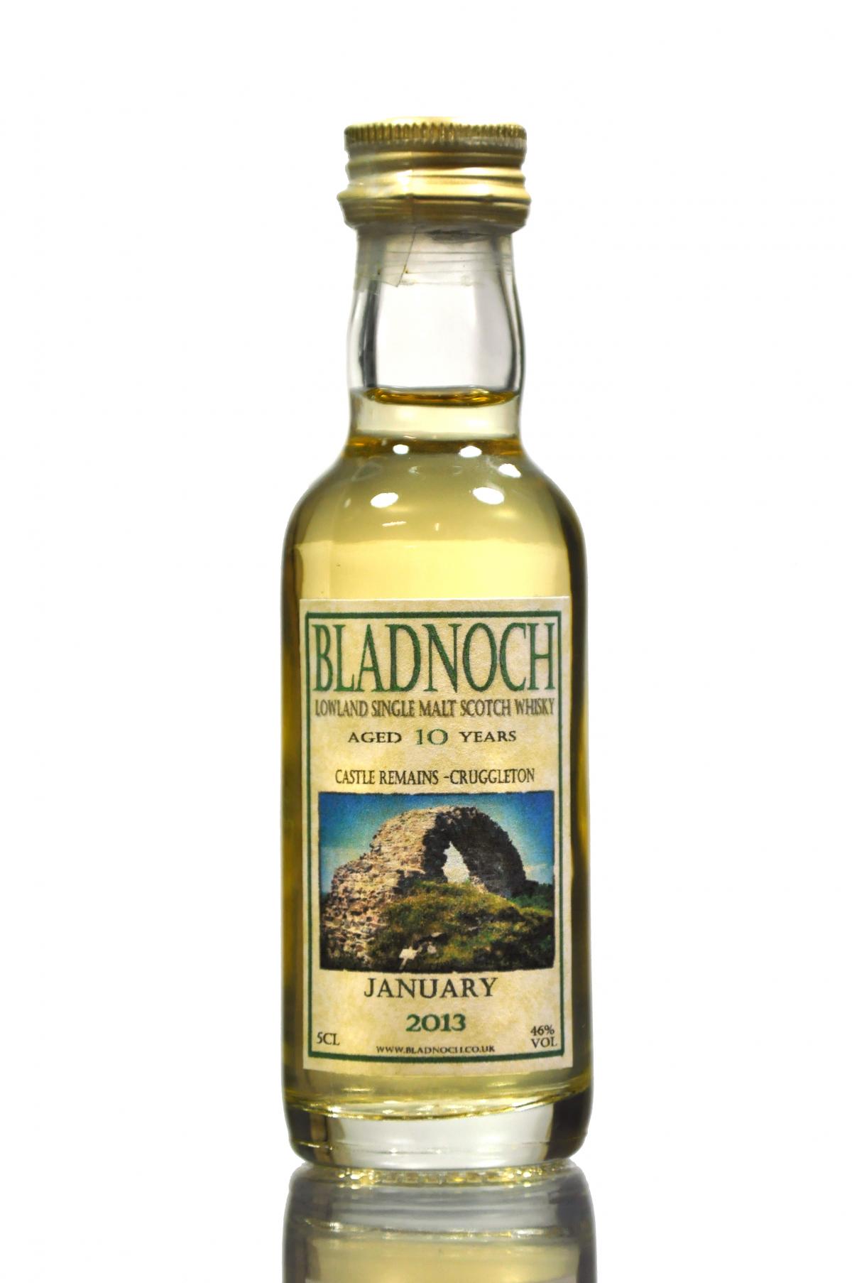 Bladnoch 10 Year Old - January 2013 - Castle Remains Cruggleton - Miniature