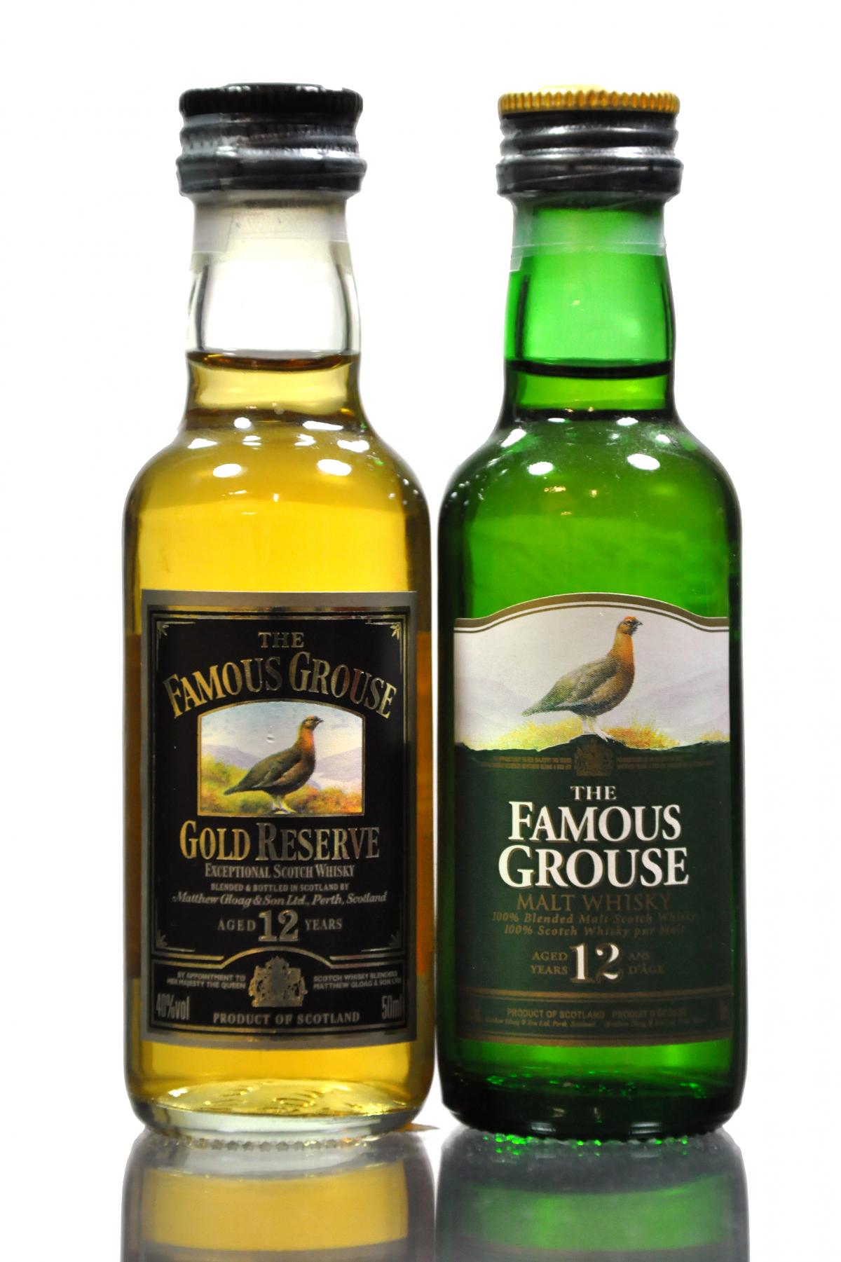 2 x Famous Grouse 12 Year Old Miniatures