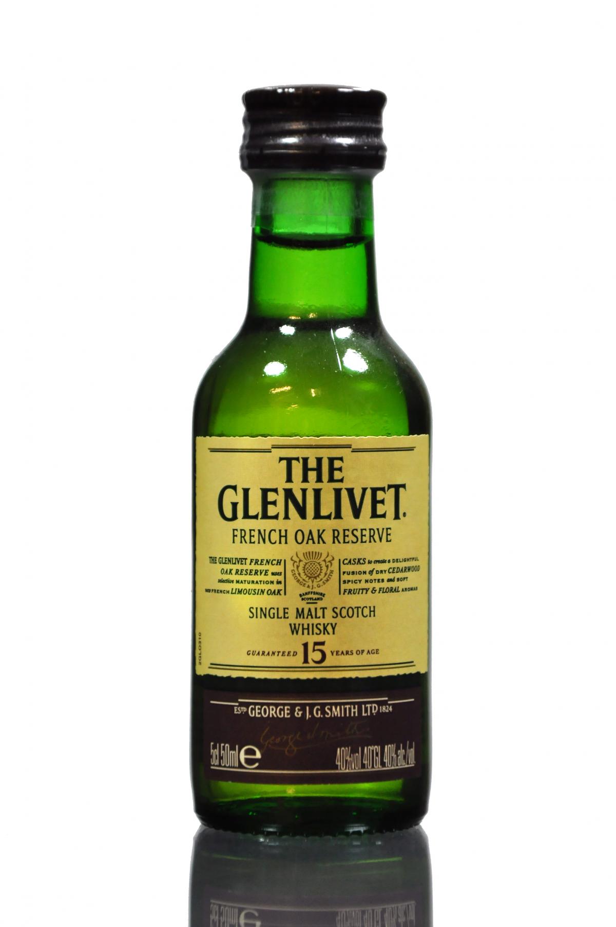Glenlivet 15 Year Old - French Oak Reserve - Miniature