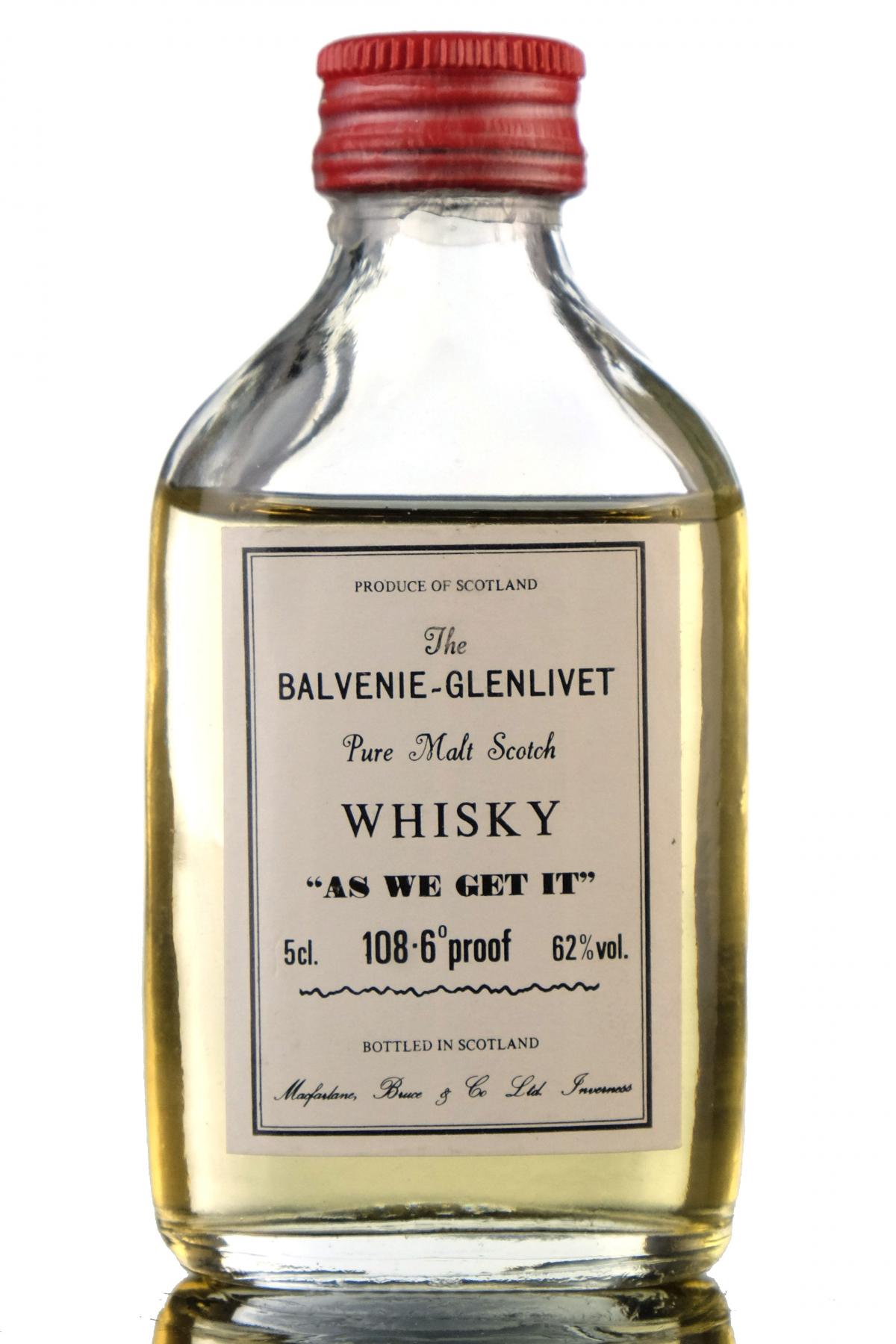 Balvenie-Glenlivet As We Get It - 108.6 Proof Miniature