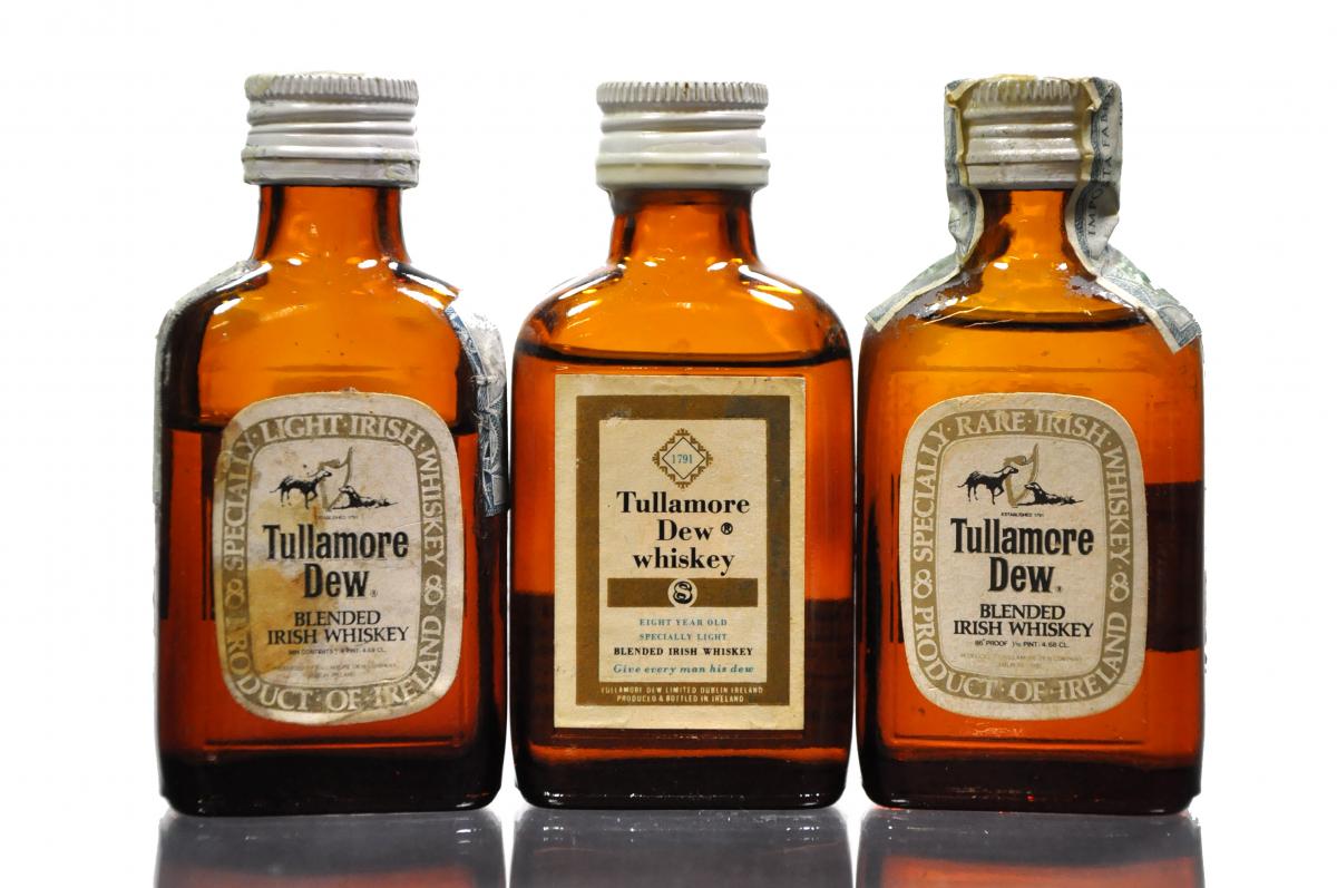 3 x Tullamore Dew Irish Whiskey Miniatures