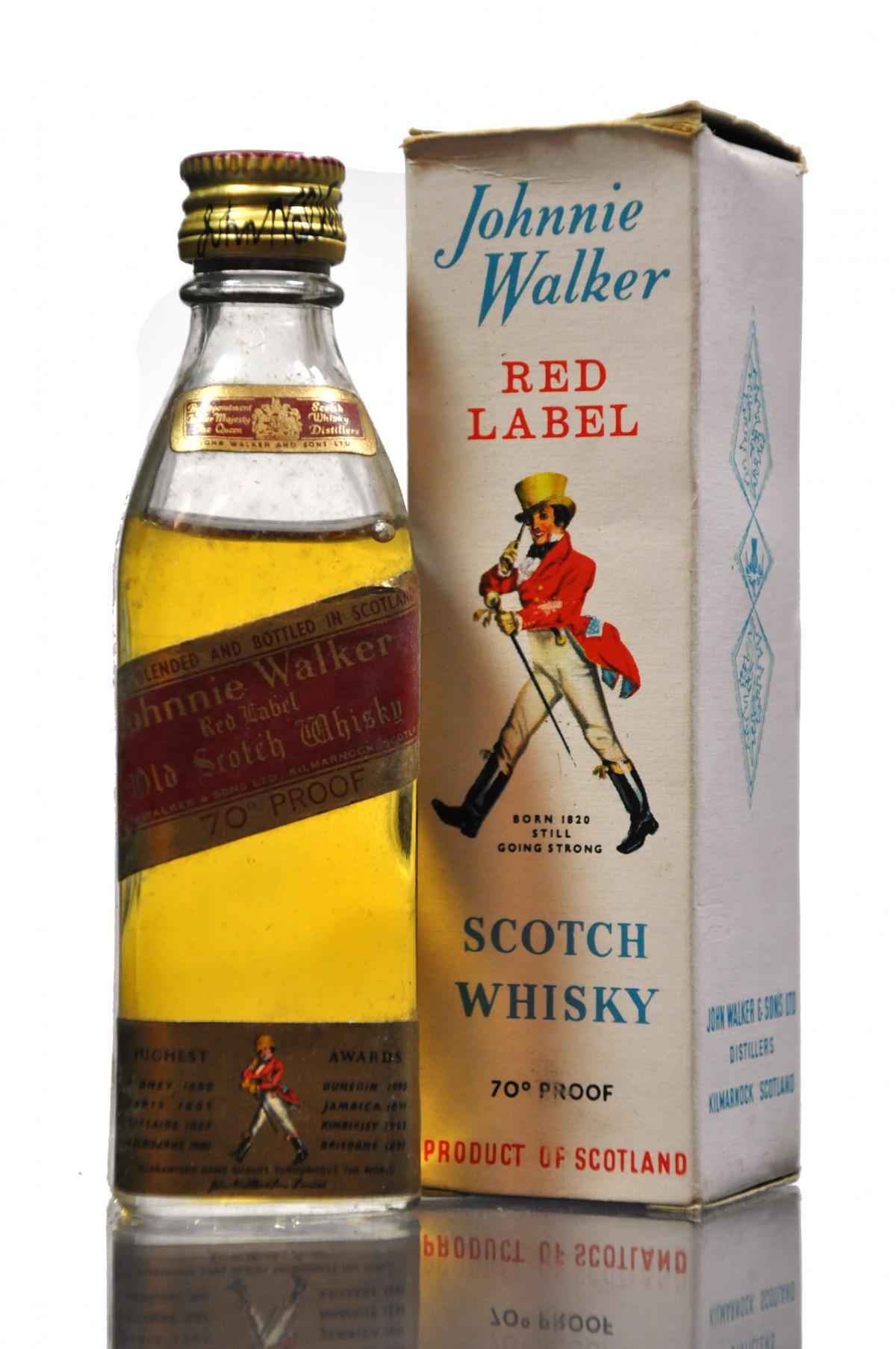 Johnnie Walker Red Label 70 Proof Miniature