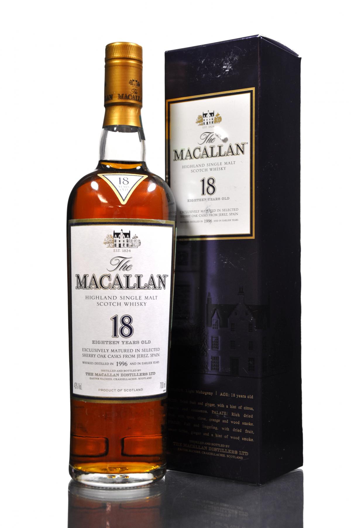 Macallan 1996 - 18 Year Old - Sherry Cask
