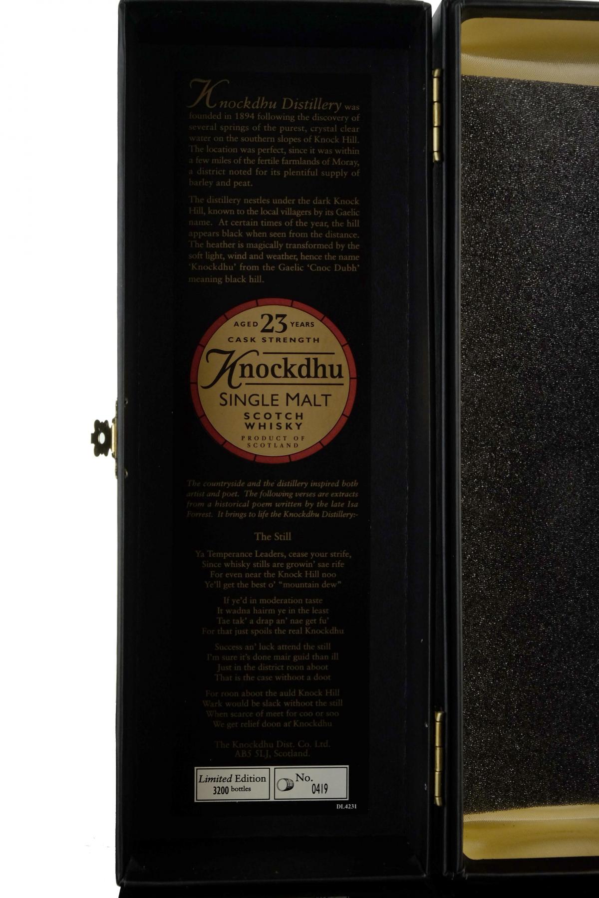 Knockdhu 23 Year Old - Cask Strength