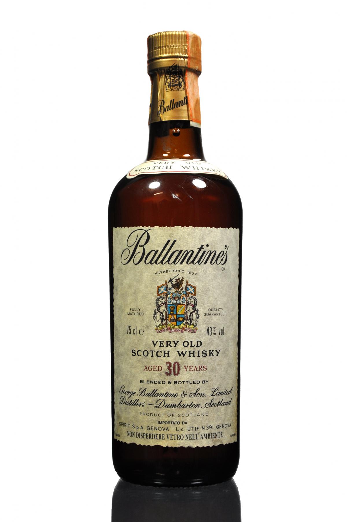 Ballantines 30 Year Old - 1980s
