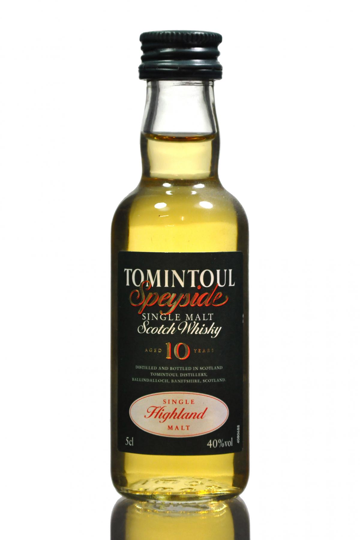 Tomintoul Speyside 10 Year Old Miniature