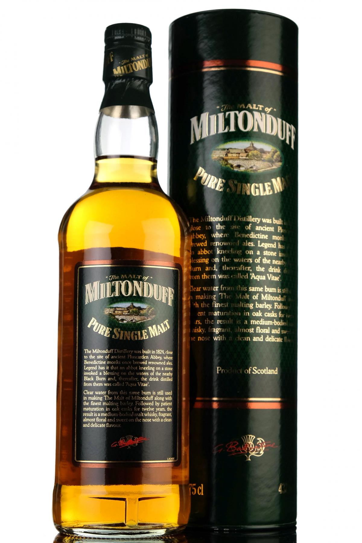 Miltonduff 12 Year Old - Circa 1990