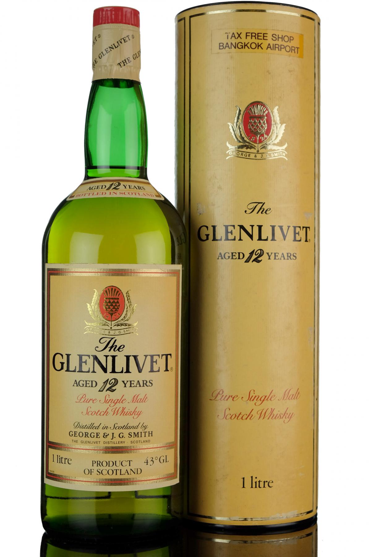 Glenlivet 12 Year Old - 1980s - 1 Litre