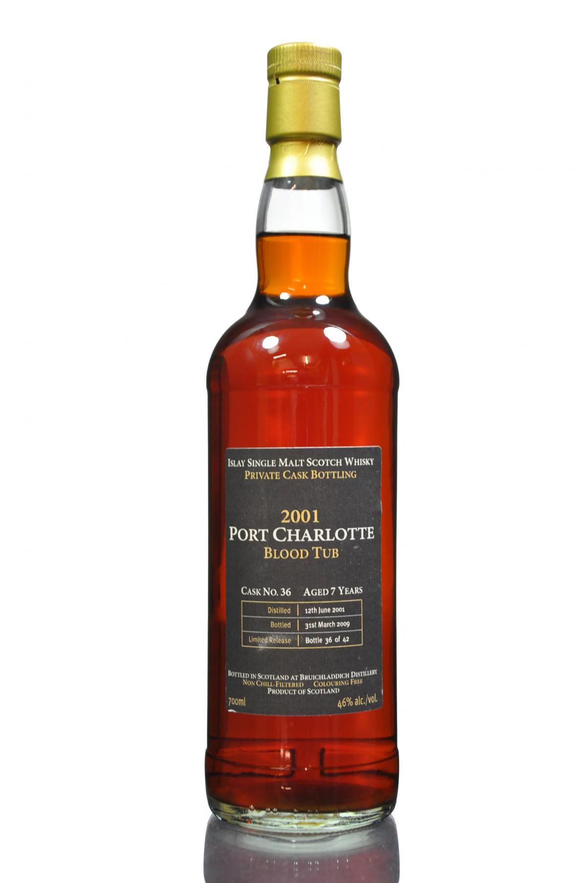 Port Charlotte 2001 - Blood Tub - Only 40 Bottles