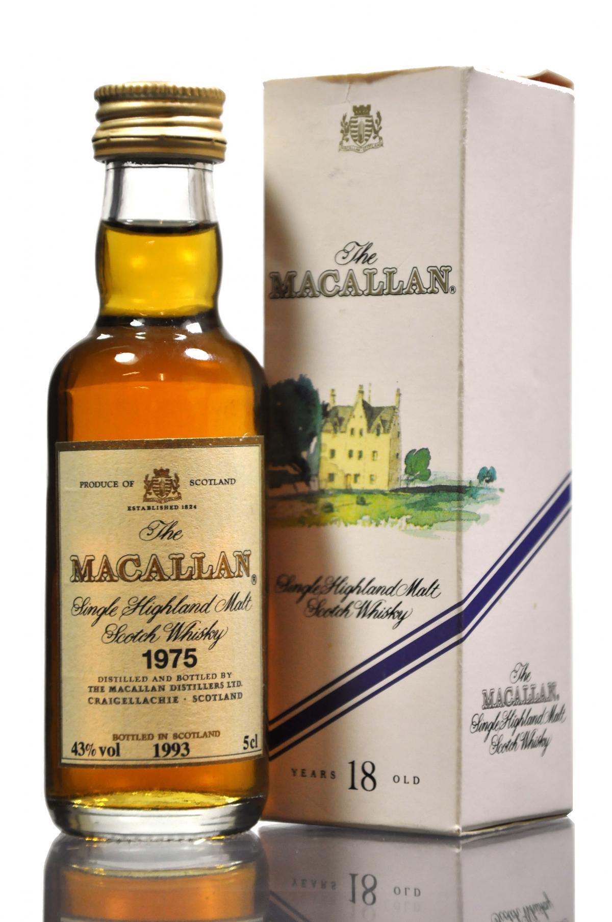 Macallan 1975-1993 - 18 Year Old Miniature - Whisky-Online Auctions