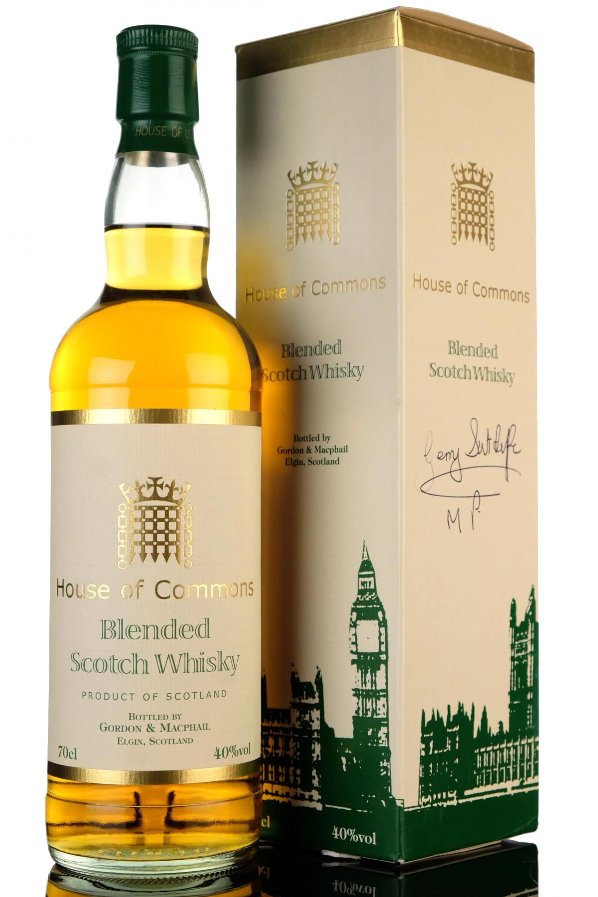 House Of Commons - Gordon & MacPhail - Signed Gerry Sutcliffe MP