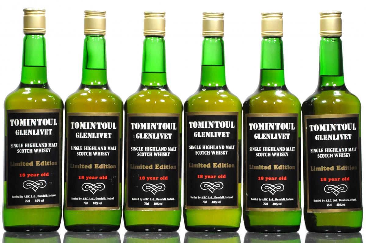 6 x Tomintoul-Glenlivet 1967-1985 - 18 Year Old