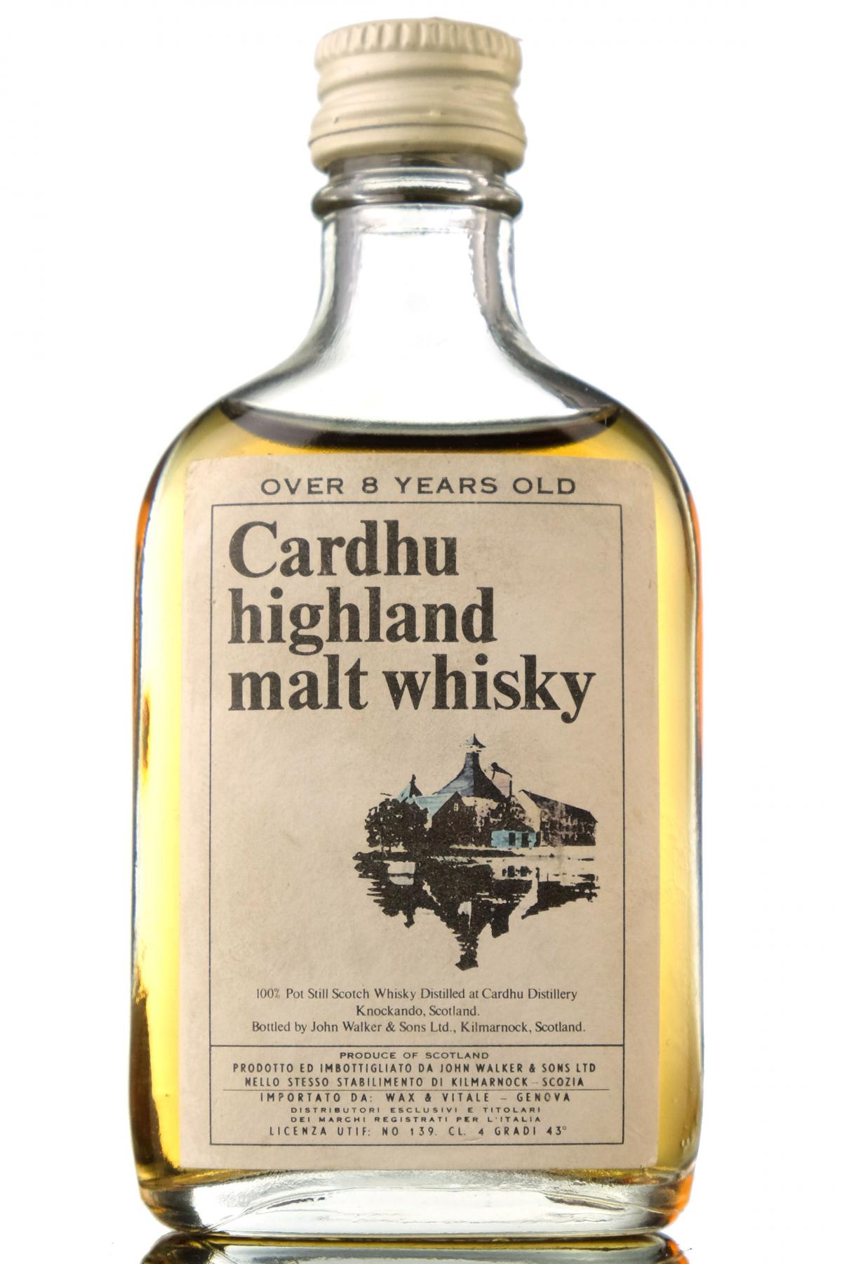 Cardhu 8 Year Old Miniature