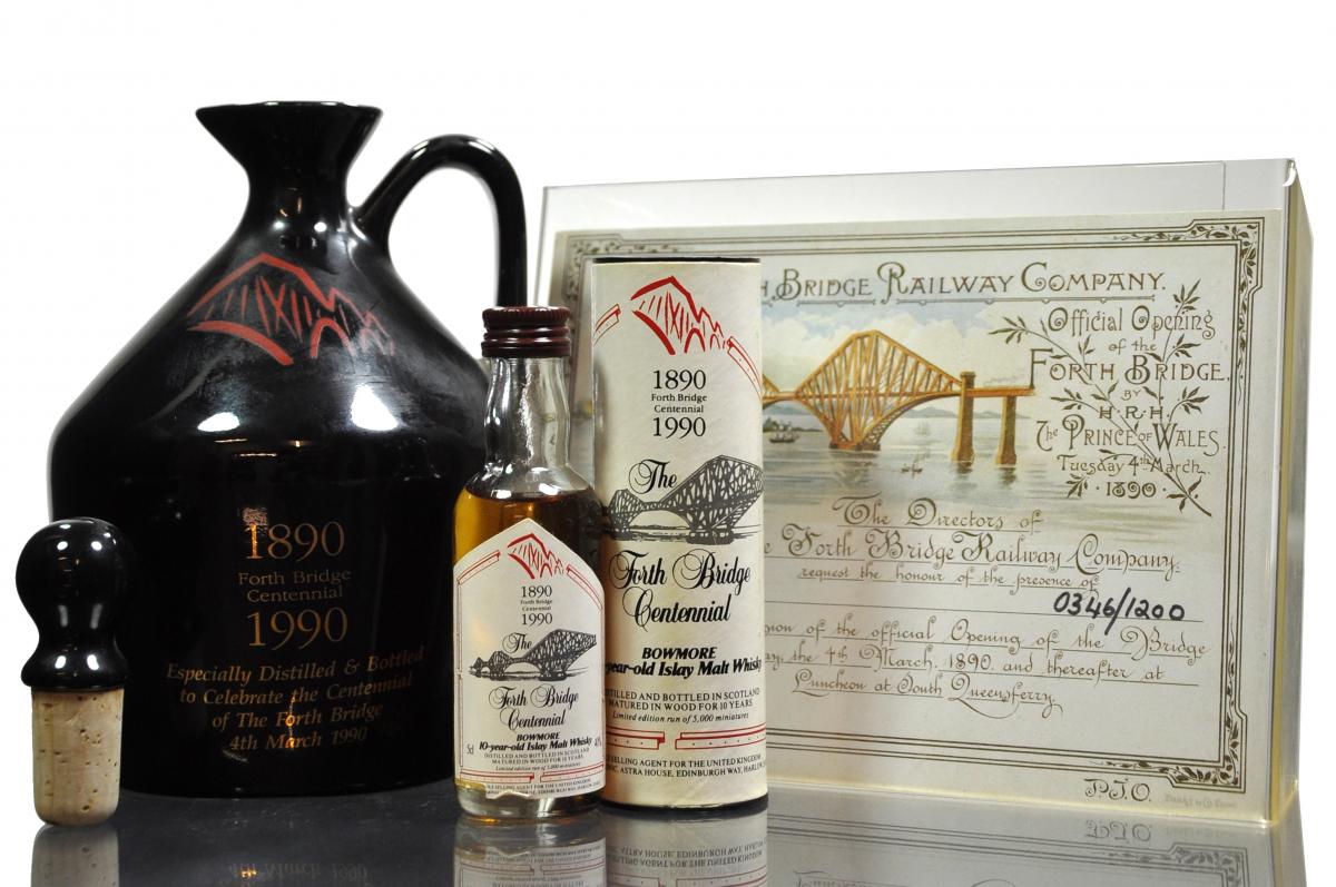 Bowmore 10 Year Old - Forth Bridge Centennial - Ceramic Decanter