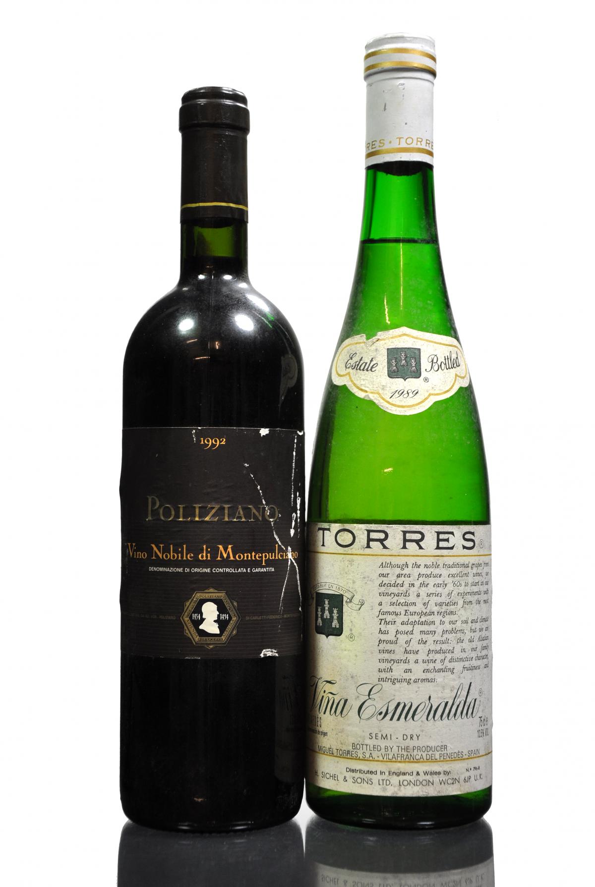 Torres Vina Esmeralda 1989 & Poliziano 1992