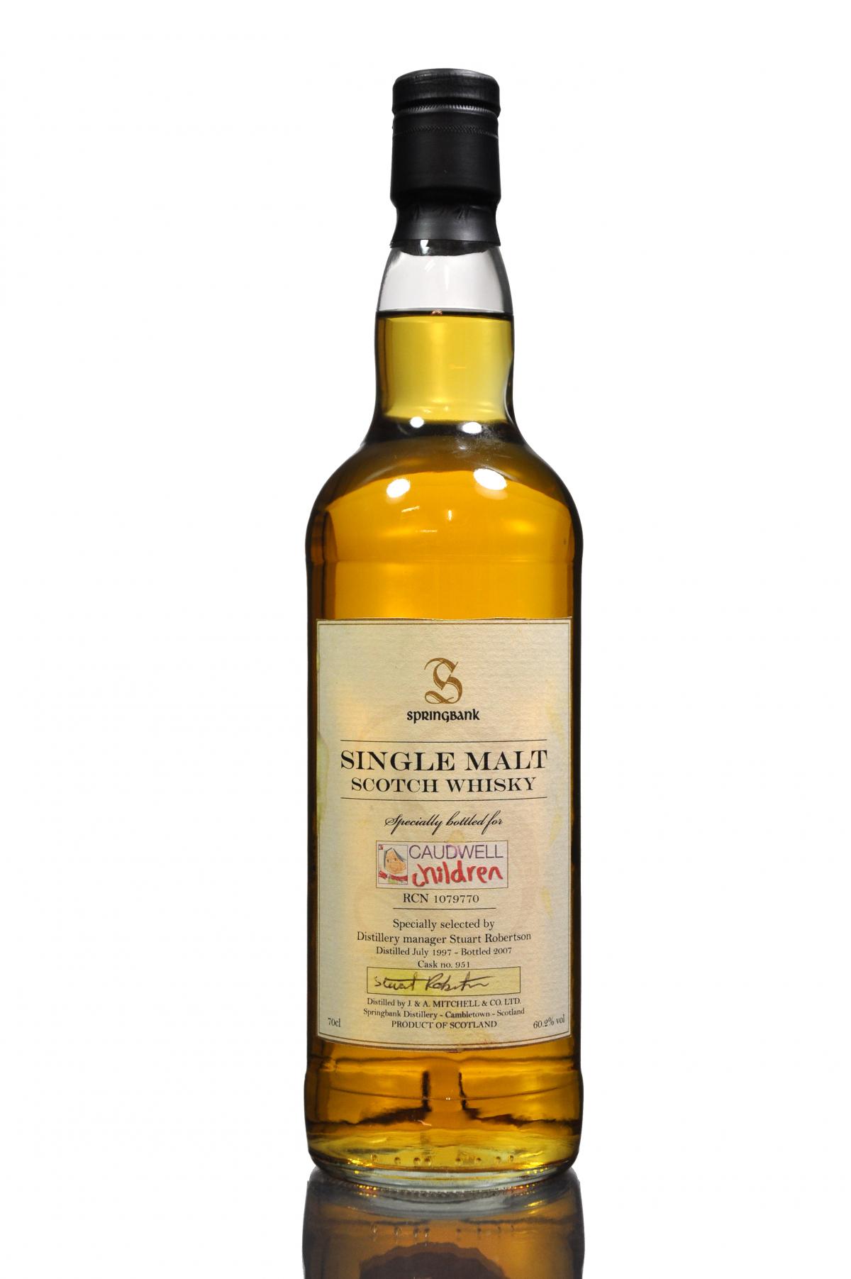 Springbank 1997-2007 - Cask 951 - Caudwell Children