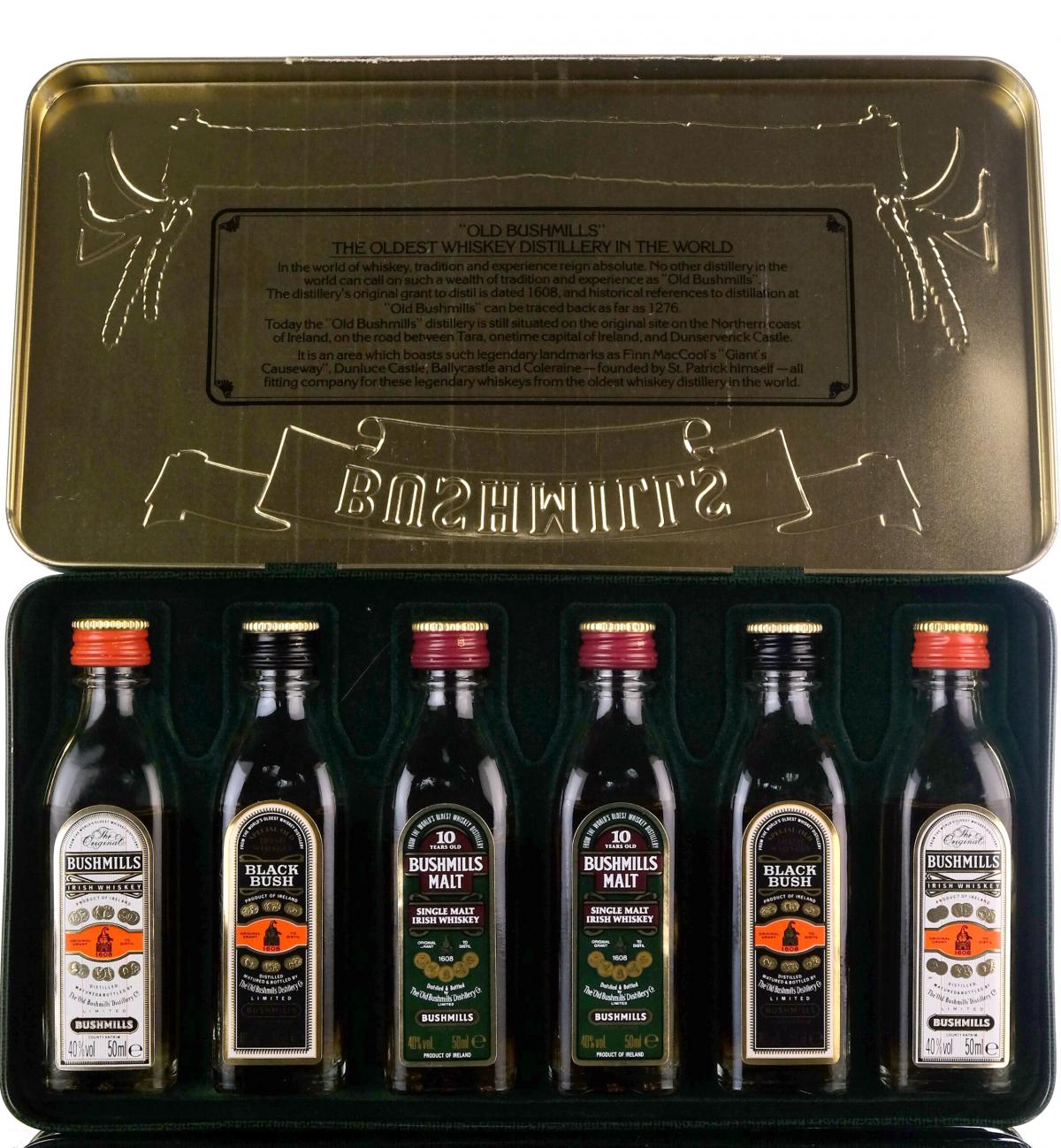 Bushmills Irish Whiskey Miniature Set