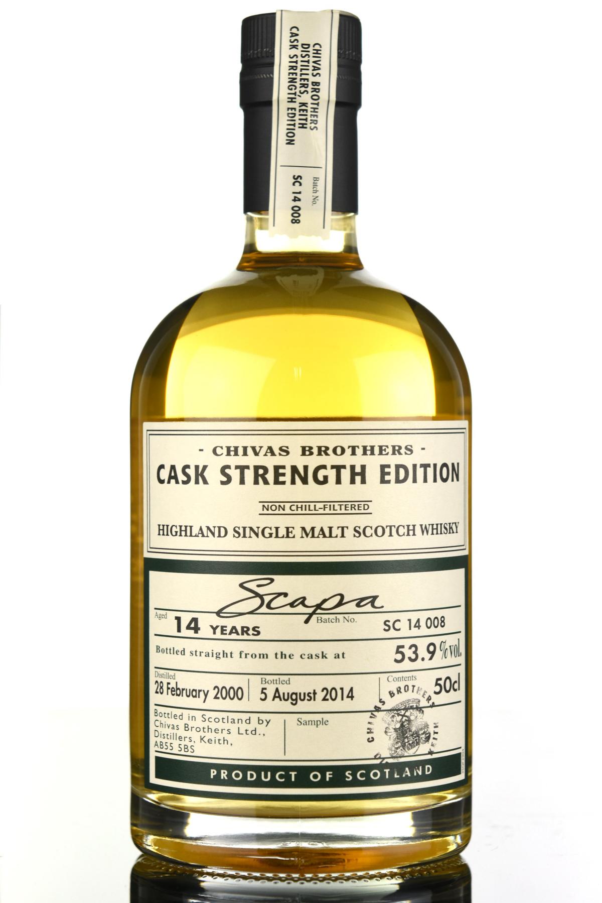 Scapa 20002014  14 Year Old  Chivas Brothers