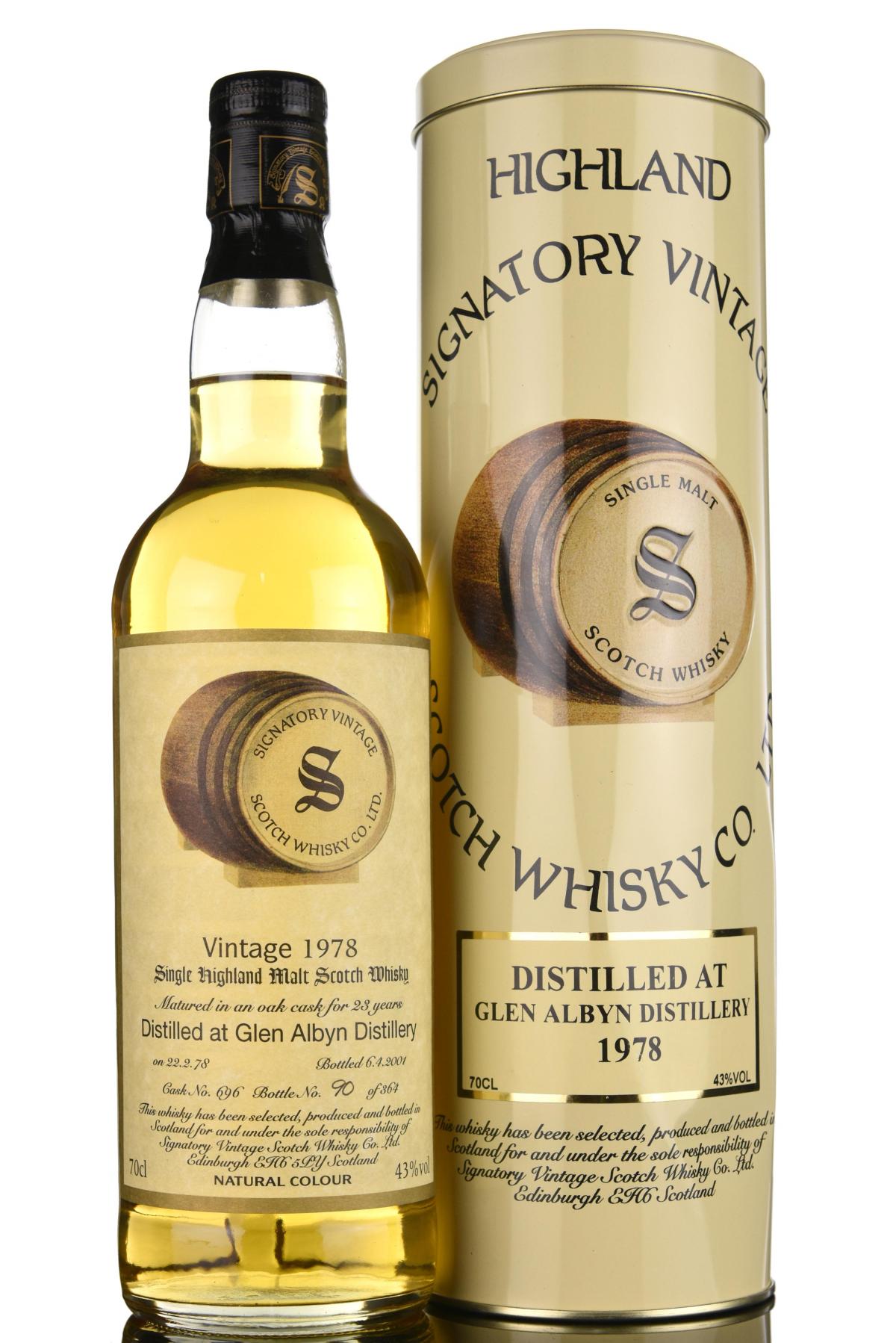 Glen Albyn 1978-2001 - 23 Year Old - Signatory Vintage