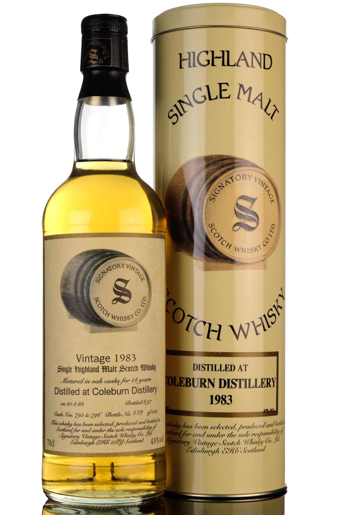 Coleburn 1983-1997 - 14 Year Old - Signatory Vintage