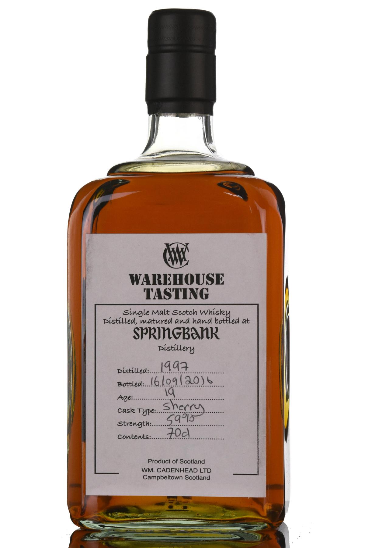 Springbank 19972016 19 Year Old Cadenheads Warehouse Tasting