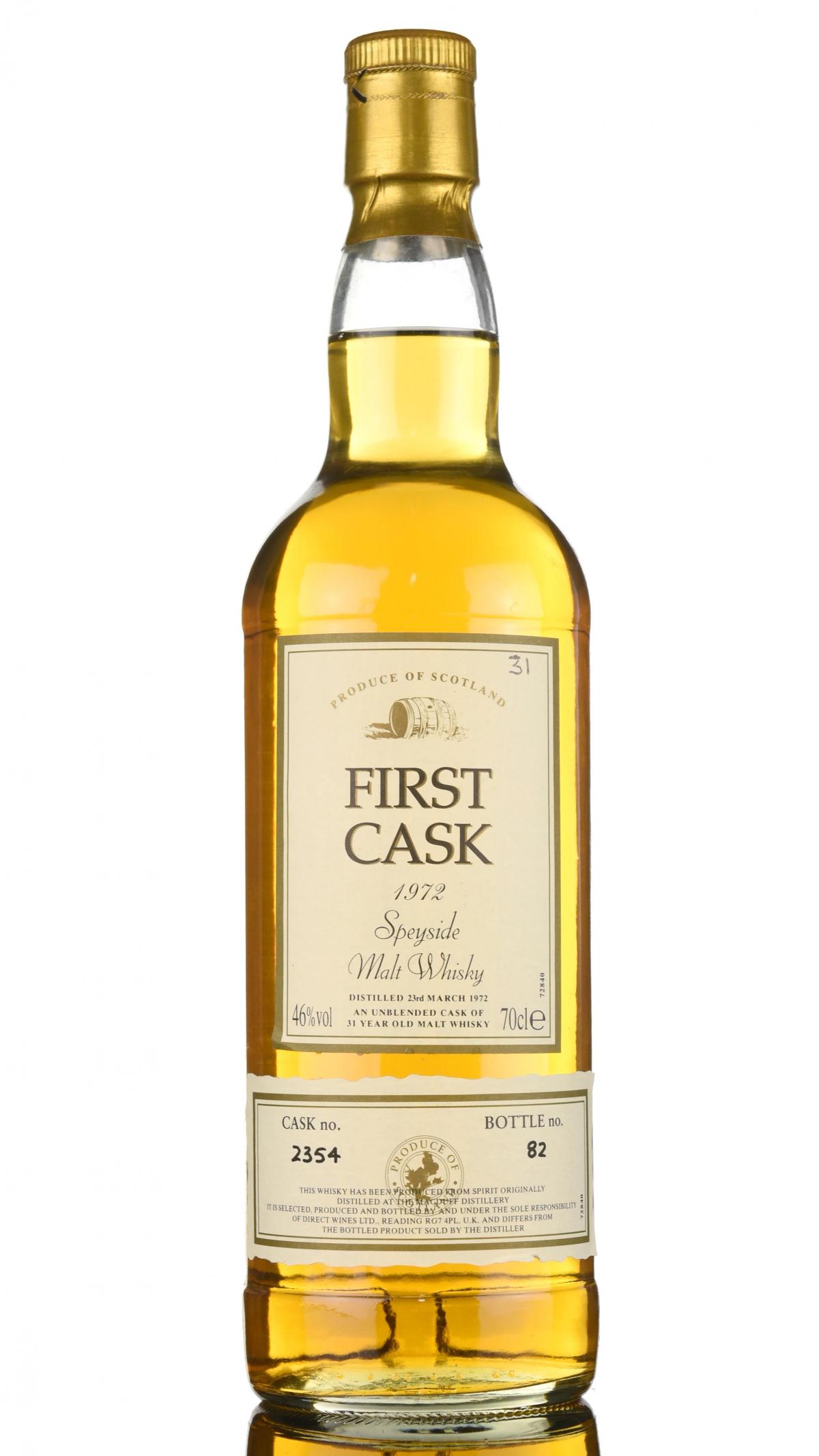 Macduff 1972  31 Year Old  First Cask 2354