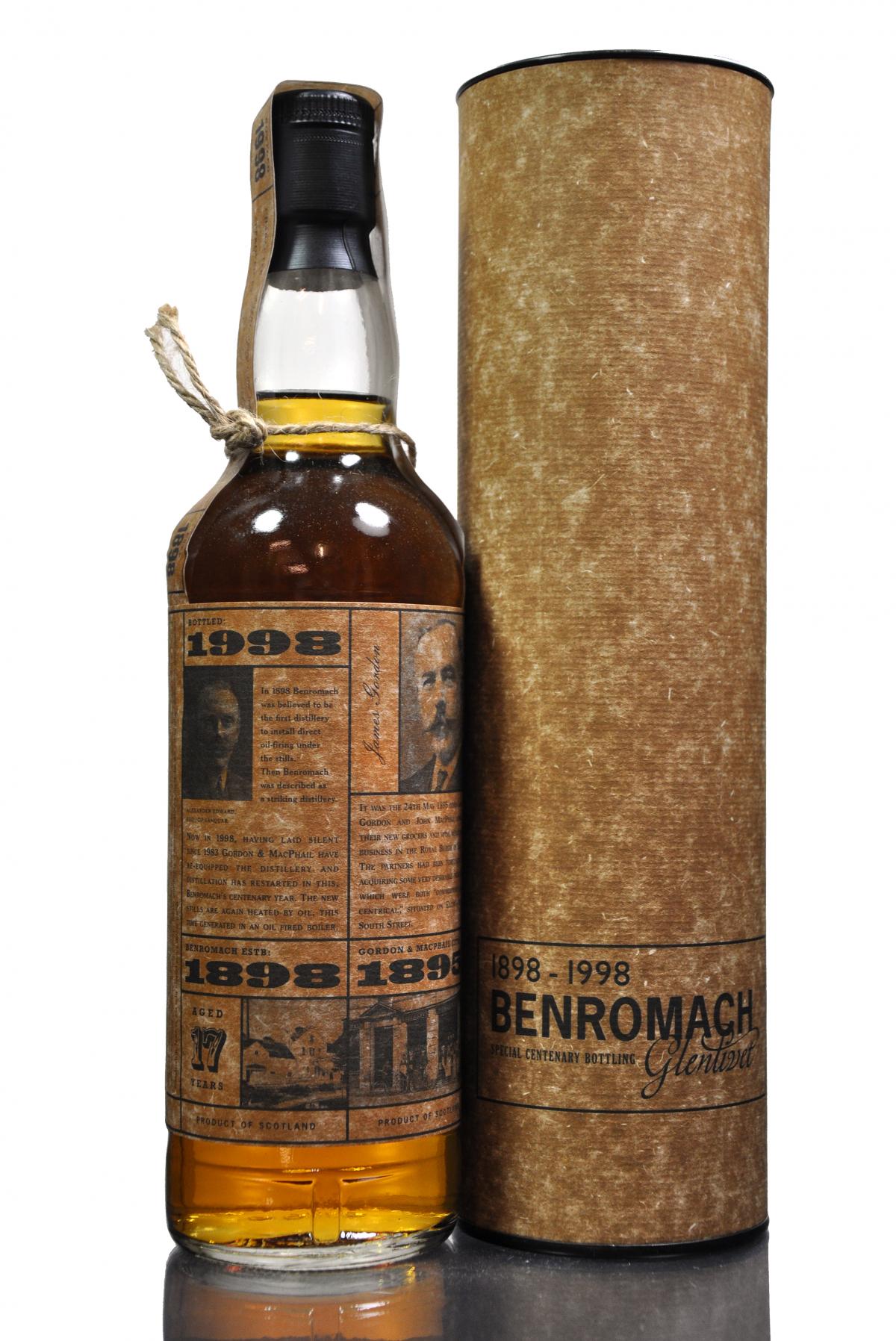 Benromach  Centenary - 1898-1998 - 17 Year Old