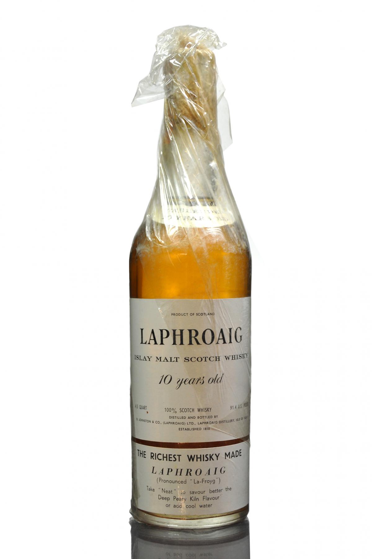 Laphroaig 10 Year Old - US Carlton Import - Rotation 1969