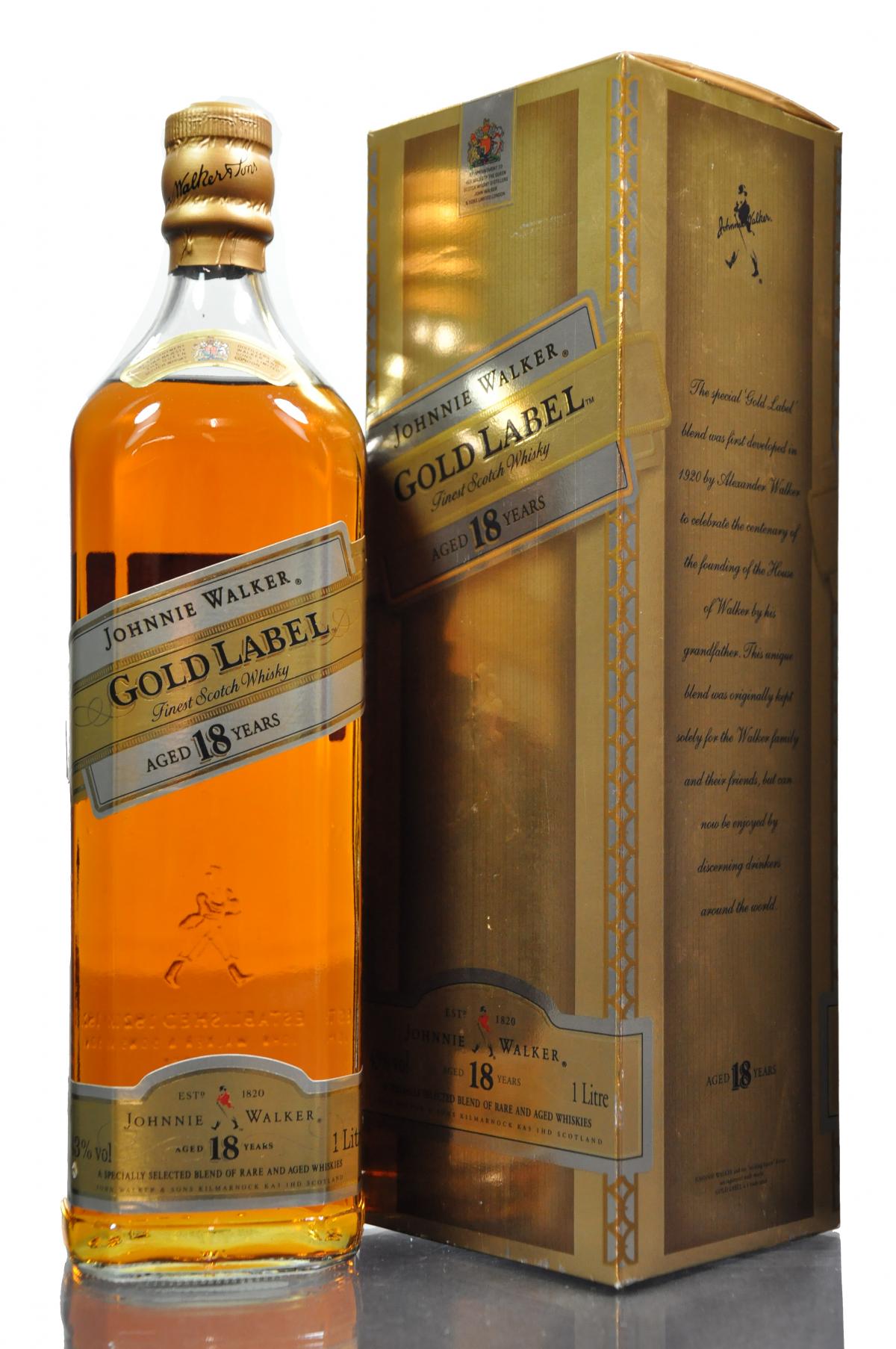 Johnnie Walker 18 Year Old - Gold Label - 1 Litre