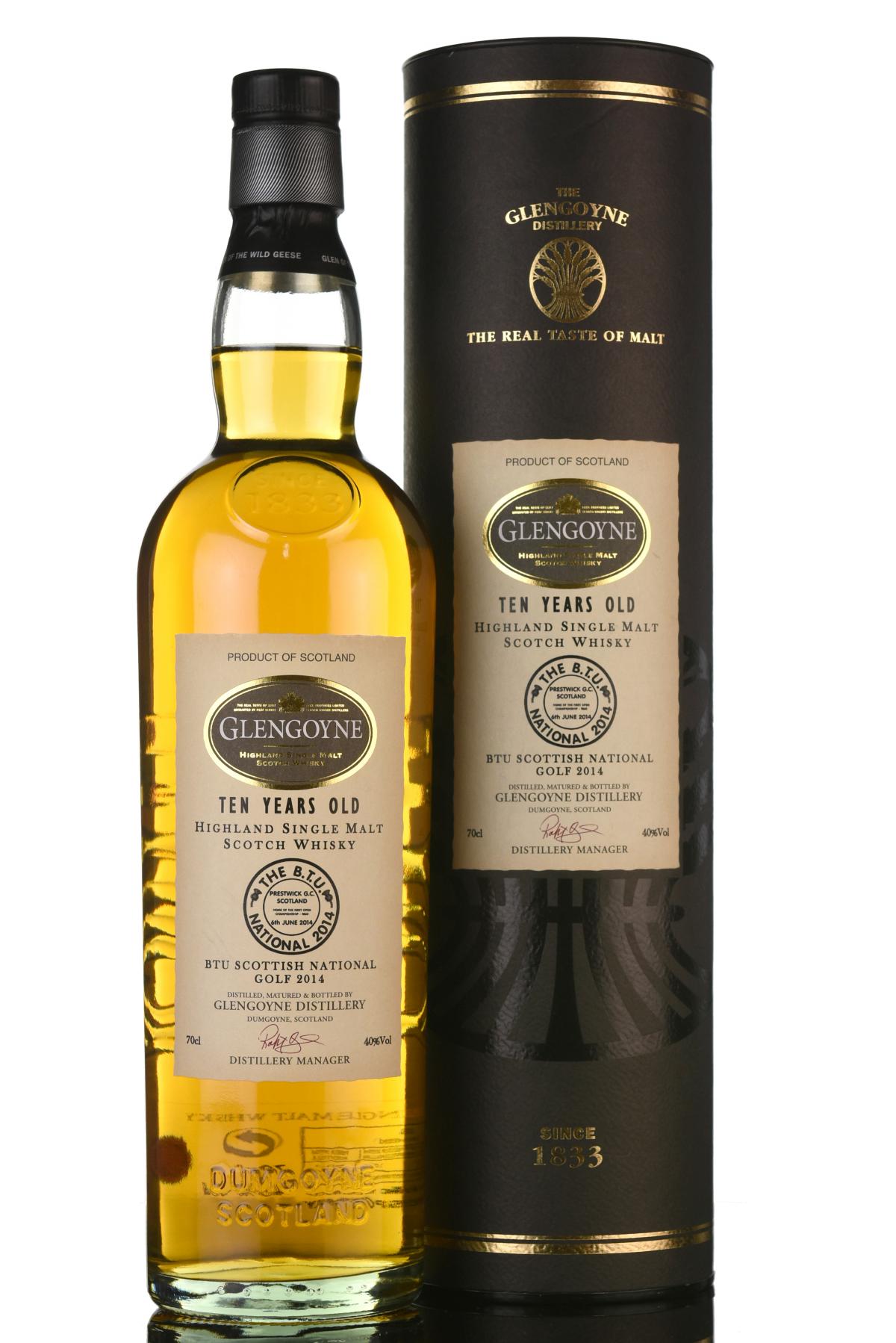 Glengoyne 10 Year Old BTU Scottish National Golf 2014