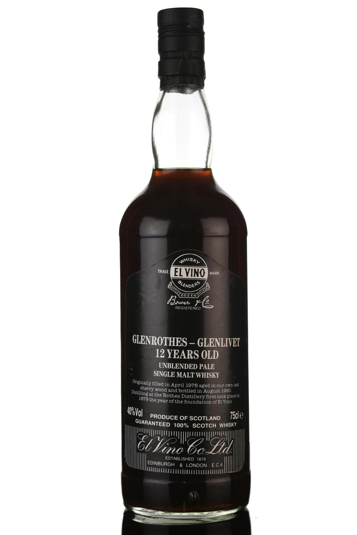 Glenrothes 19781990  12 Year Old  El Vino