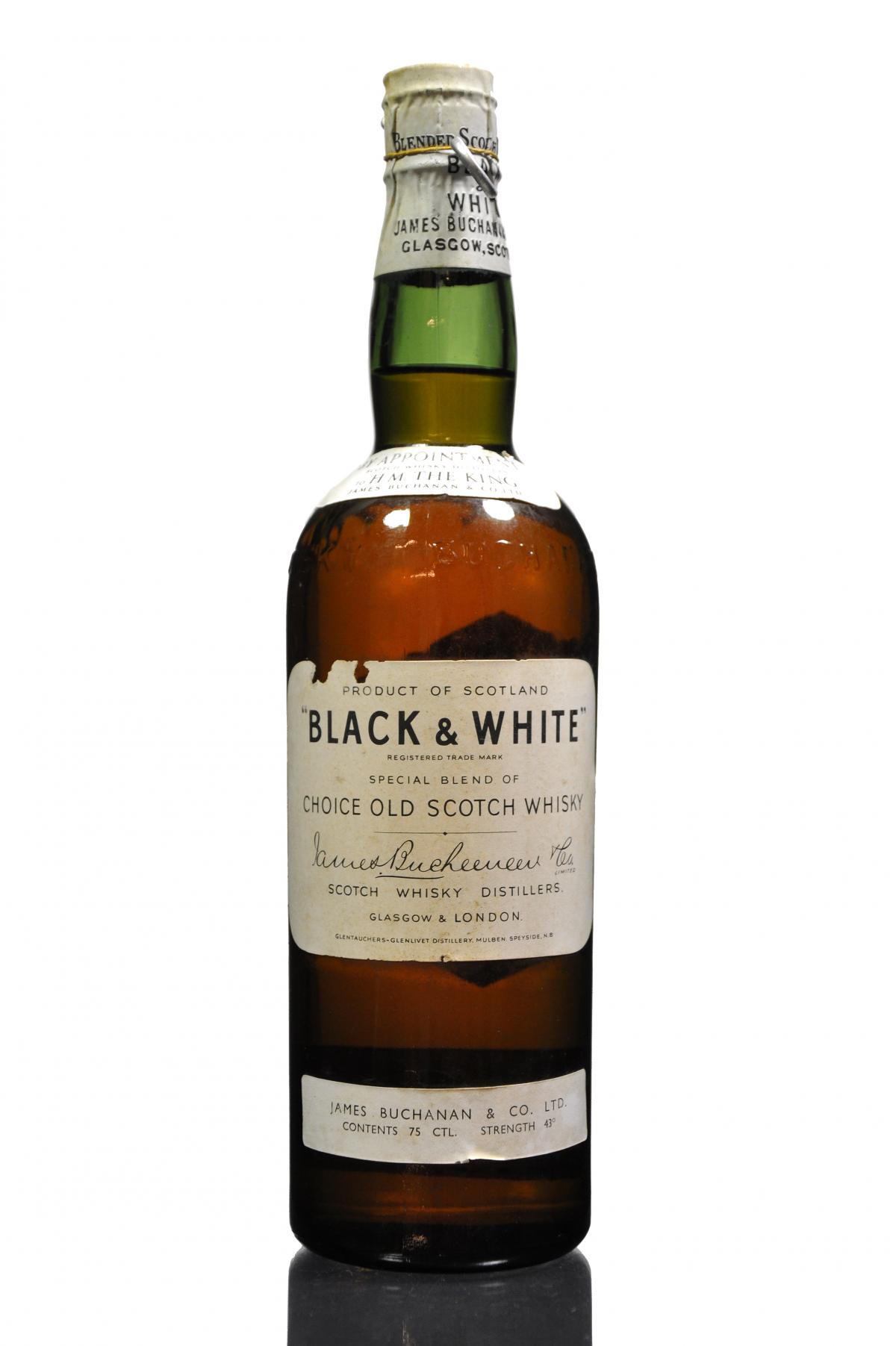 Buchanans Black & White - Circa 1940s - Italian Import