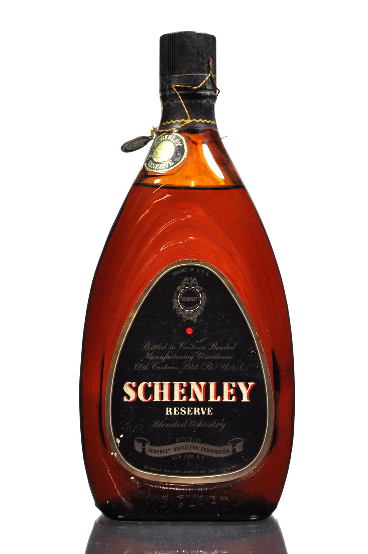 Schenley Reserve - Blended American Whiskey - 1940s