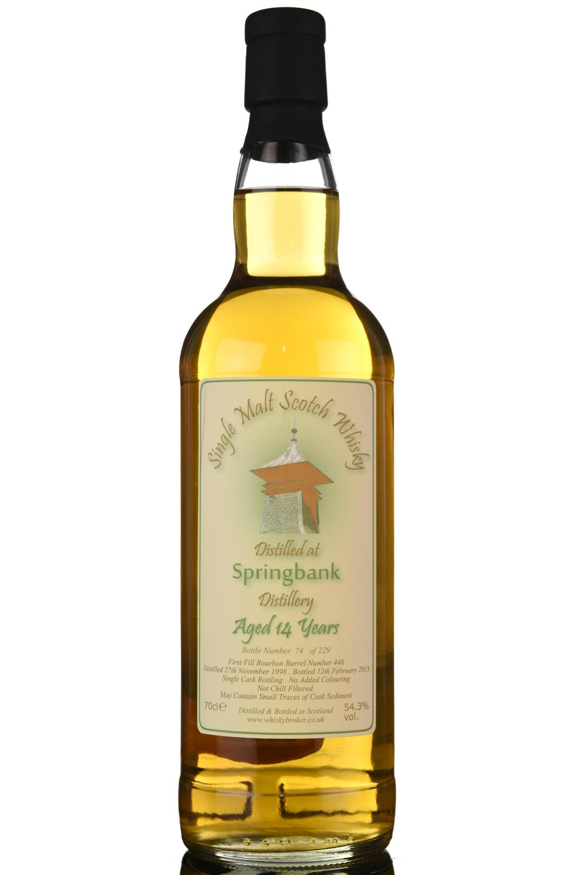 Springbank 19982013 14 Year Old The Whisky Broker