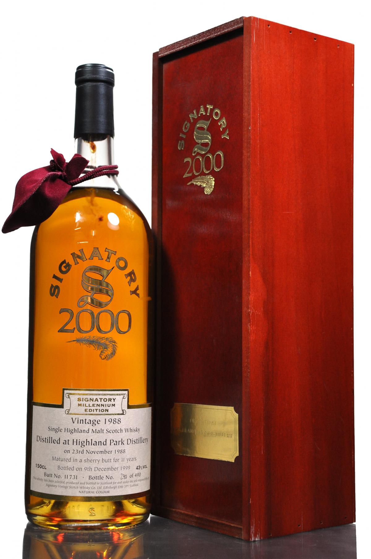 Highland Park 1988-1999 - 11 Year Old - Signatory Vintage - 1.5 Litre