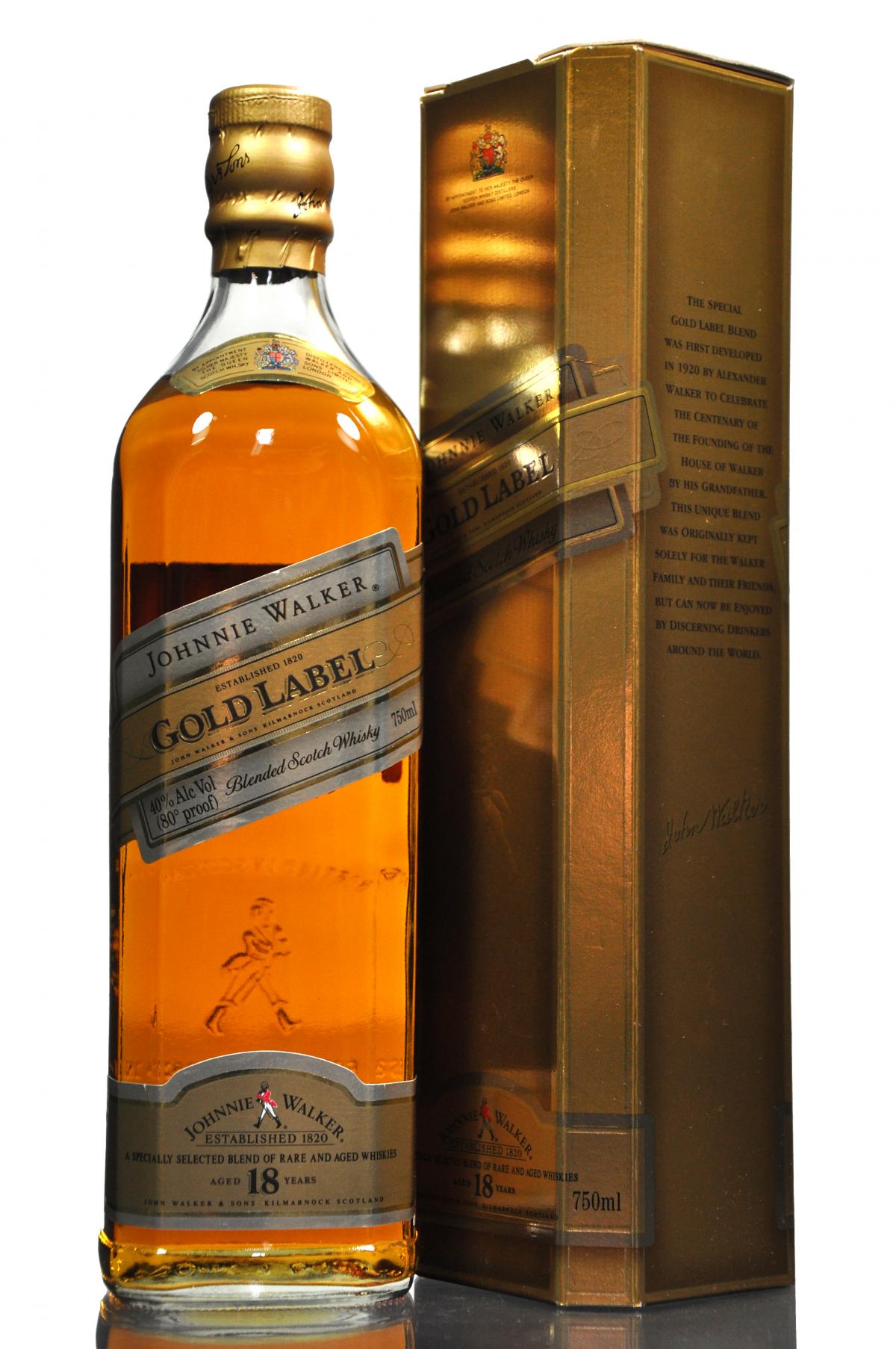 Johnnie Walker 18 Year Old - Gold Label