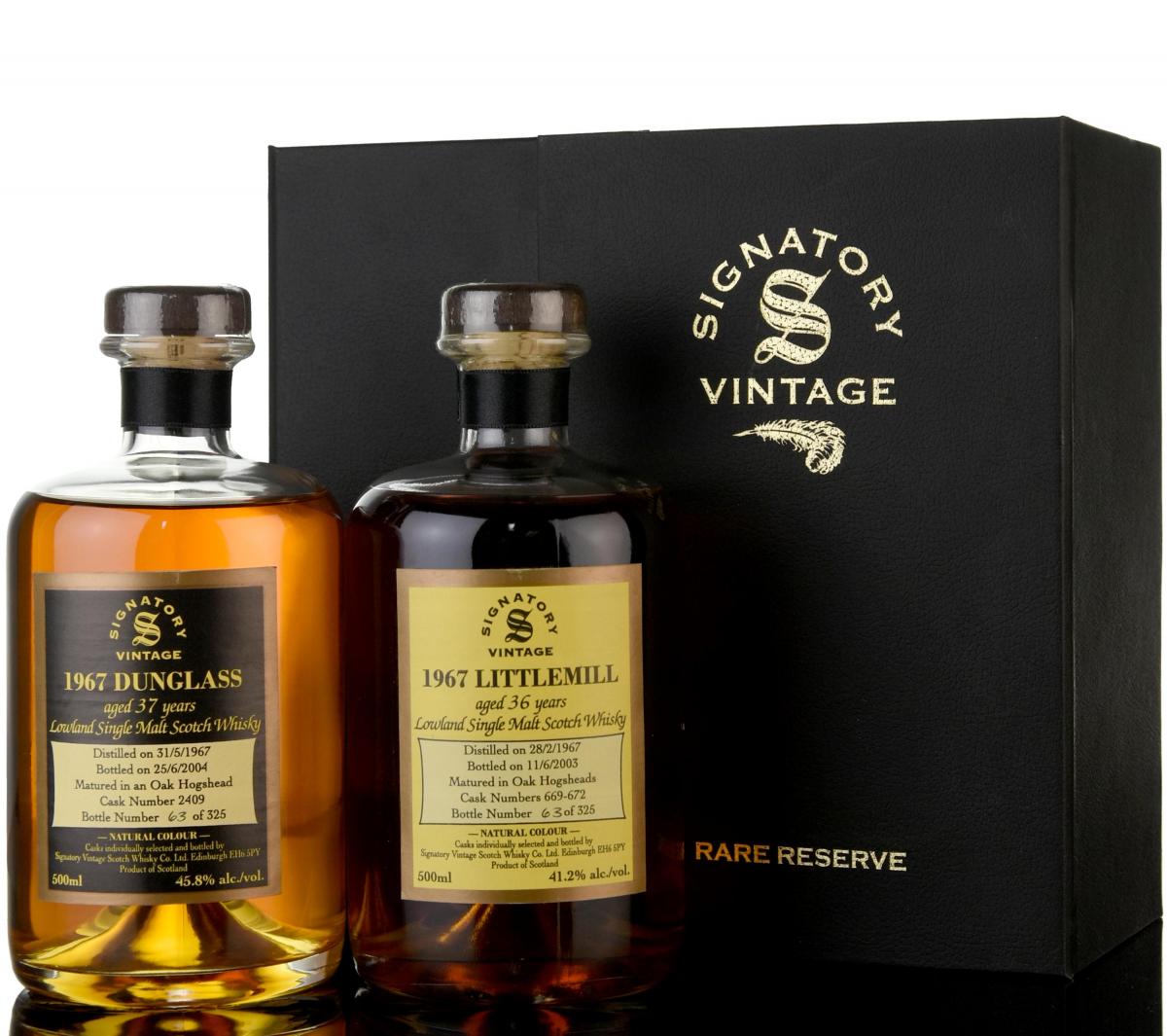 Littlemill 1967 & Dunglass 1967 - Signatory Vintage - Cask 699-672 & 2409