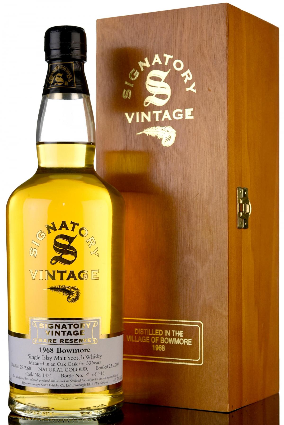 Bowmore 19682001  33 Year Old  Signatory Vintage
